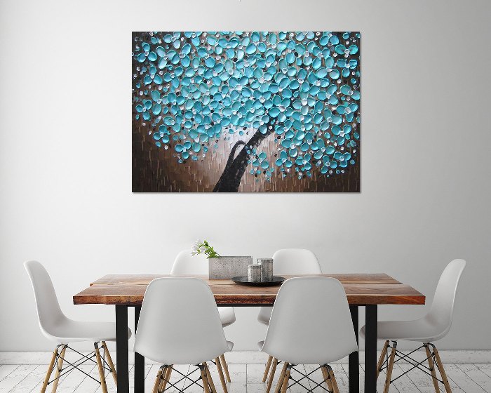 Painting in the kitchen.