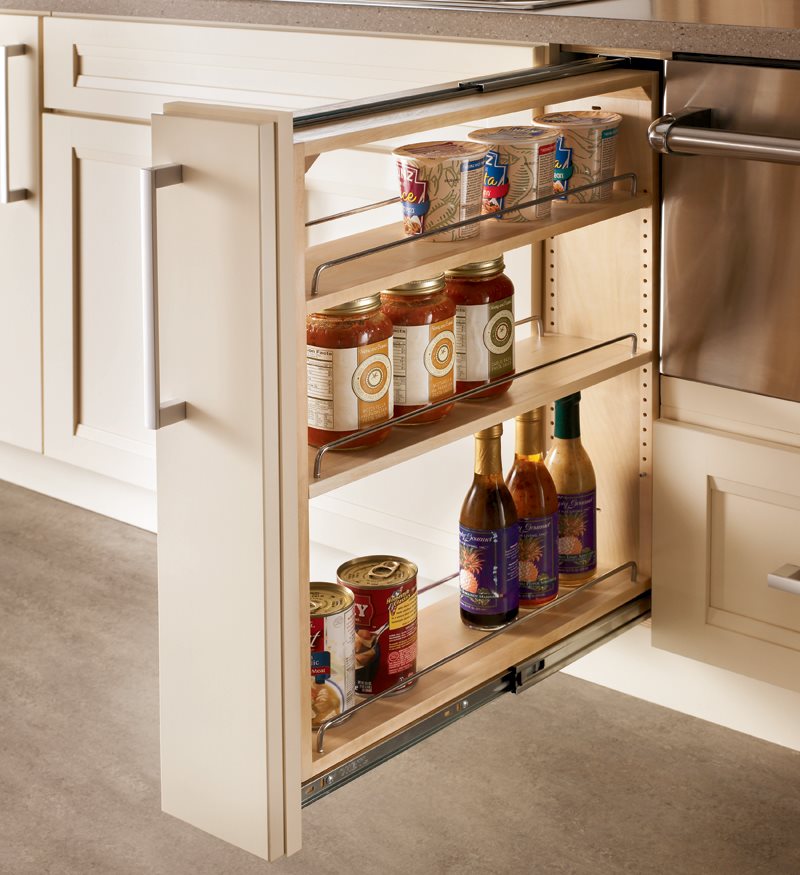 قسم قابل للتمديد من خزانة المطبخ