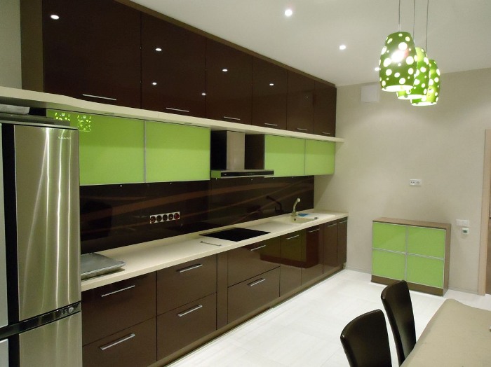 ตกแต่งห้องครัวสีเขียว