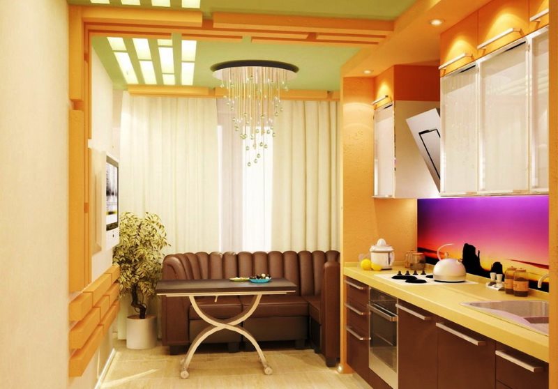 Canapé d'angle sur le balcon isolé