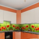 Red poppies on a kitchen apron