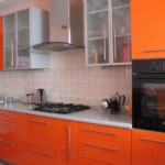 Built-in oven with black panel