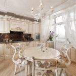 Dining group with carved chairs