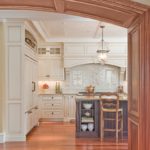 wood trim in the kitchen