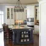 Gray kitchen island facades