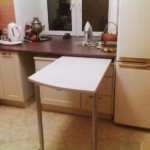 Table de cuisine extensible avec réfrigérateur
