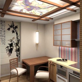 Interior de cozinha de estilo japonês