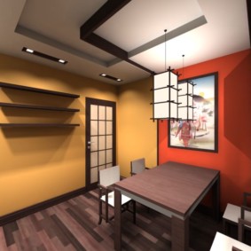 Área de jantar em estilo japonês