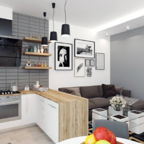 Pengezonan bar ruang tamu dapur