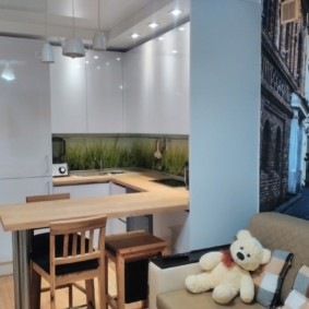 Ruang kerja ruang tamu dapur