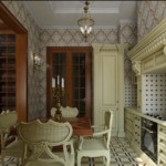 Fireplace hood in a classic kitchen