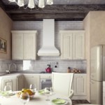 Rustic kitchen-living area