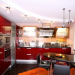 Bar counter with black countertop