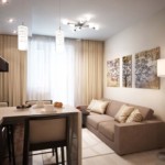 Decor modular paintings of the wall above the sofa