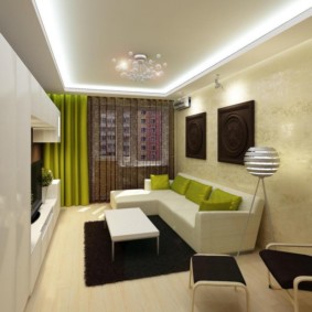 LED ceiling lighting in the living room