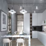 Reka bentuk dapur kecil dengan set sudut