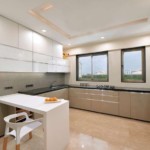 Contor de bare cu suprafețe albe