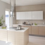 Design de bucătărie cu glugă insulară