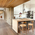 Tấm gỗ cho trần nhà bếp