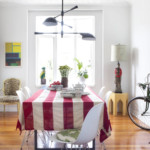 Раиран текстил в интериора на кухнята