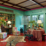 Дизайн на кухня със зелени стени