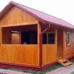 Ξύλινη καλοκαιρινή κουζίνα κλειστή