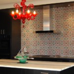 Araña roja sobre la mesa de la cocina