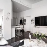 Μεγάλη τηλεόραση σε λευκό τοίχο