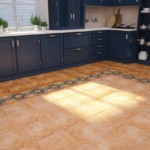 Brown tile with imitation natural stone