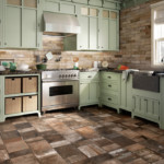 Stone tiles in the kitchen of a country house