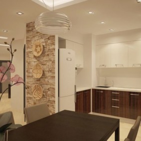 Luzes no teto da cozinha