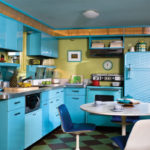 Ensemble de coin bleu