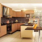 Delantal de cocina de azulejos marrones