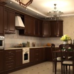 Muebles de madera clásicos para la cocina.