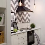 Диагонално полагане на глигани върху кухненската престилка