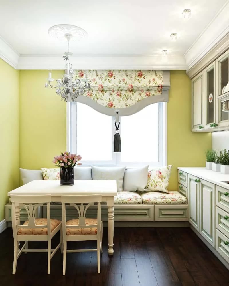 Conception de cuisine lumineuse dans un style rustique.