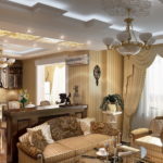 Ζώνη της κουζίνας-καθιστικό μπαρ