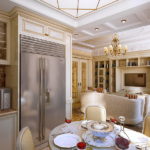 Ενσωματωμένες συσκευές στο εσωτερικό της κουζίνας-σαλόνι