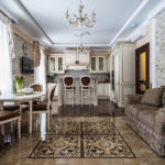 Επιμηκυμένο σαλόνι-κουζίνα