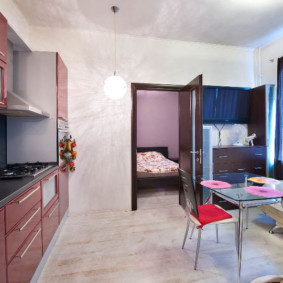 Kitchen-living room with linear set