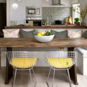 Wire backs of bar stools