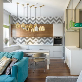 Golden ceiling lights