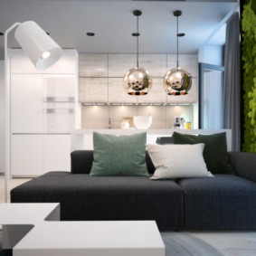 Shiny surface pendant lights