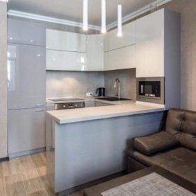 White countertop bar counter