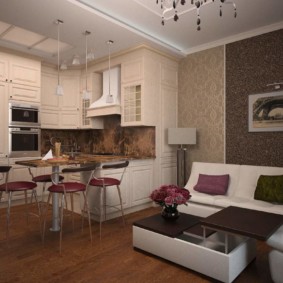 Complete kitchen with frame facades