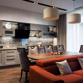 Dark curtains made of thick material