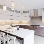 Iluminación de cocina con juego en forma de L