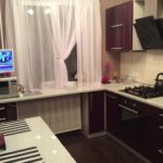 Rideau court en tulle blanc