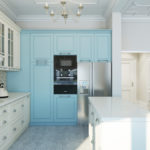 Îlot de cuisine blanc