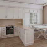 Cuisine en U de style néoclassique